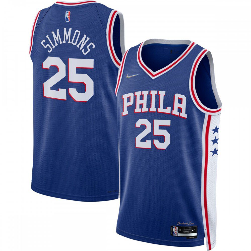 Ben Simmons Philadelphia 76ers 2021/22 Diamond Swingman Jersey - Icon Edition - Royal-Pro Kit Vault | Brand New 26/27 Sports Jerseys